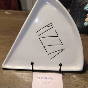 Rae Dunn White Pizza Slice Plate